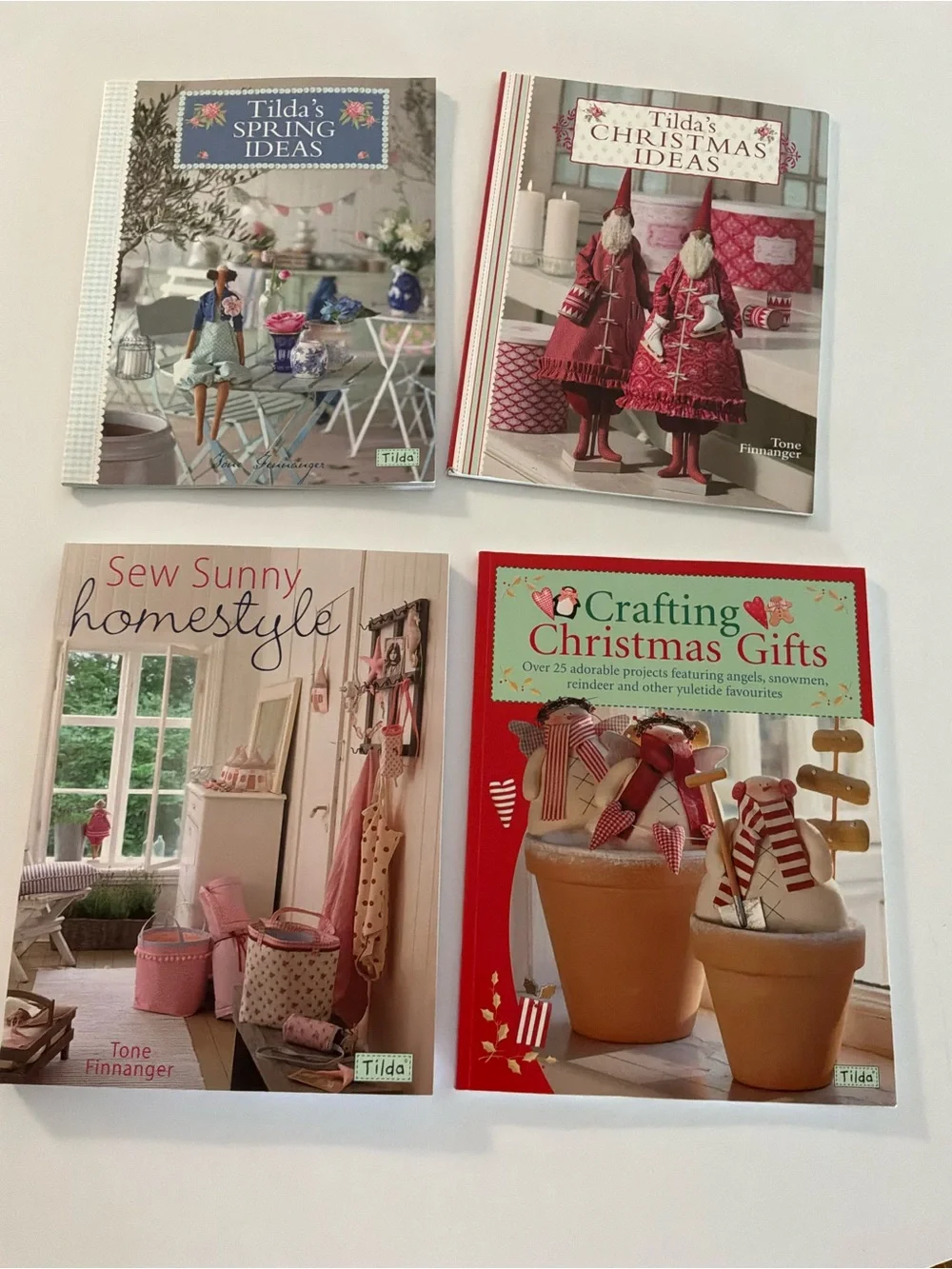 Crafting and Sewing Book Set - Pink and Red Covers.part of the Tilda series